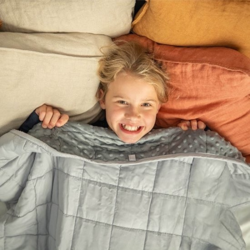 EL-Life - Wiegedecke Kind - OEKO-TEX Baumwolle & Minky Fleece - 2.4kg - 90 x 120cm