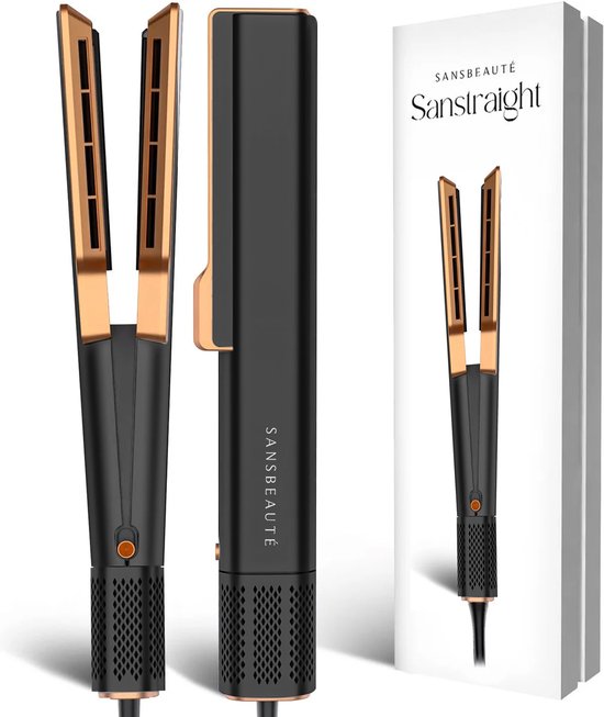 Sansbeauté® - Sanstraight Straightener - Wet-to-Dry - 2 in 1 - Haartrockner & Glätteisen - Coldshot - 80℃ bis 140℃ - Alternativer Dampfglätter