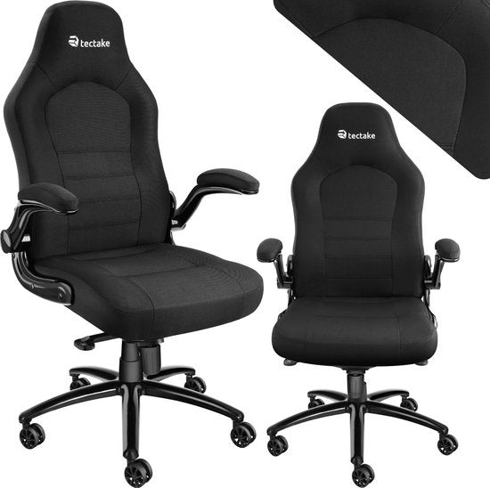 tectake - Bürostuhl Gaming Stuhl - Luxus Schreibtischstuhl Bürostuhl - Racing Stuhl Schreibtischstuhl Gaming Stuhl Springsteen - schwarz
