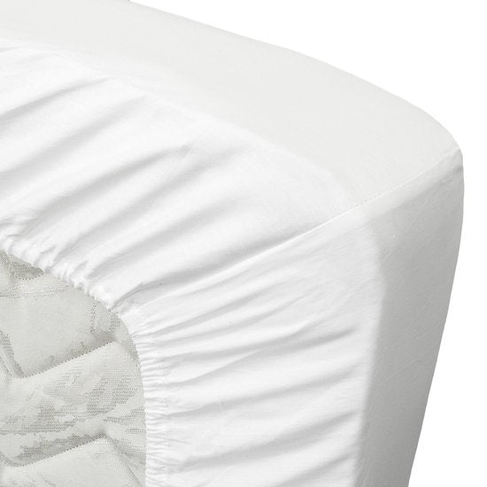 Ten Cate Spannbetttuch – Spannbetttuch 180 x 200 – Spannbetttücher – Spannbetttuch aus Baumwolle 180 x 200 - Geeignet für Boxspringbetten und Matratzen - Eckhöhe 25 cm - Rundum-Gummizug - Weiß