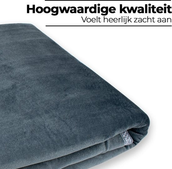 Saaf - Heizdecke - 150x120 cm - Überhitzungsschutz - Mit Zeitschaltuhr - 9 Stufen - 2 Personen - Grau