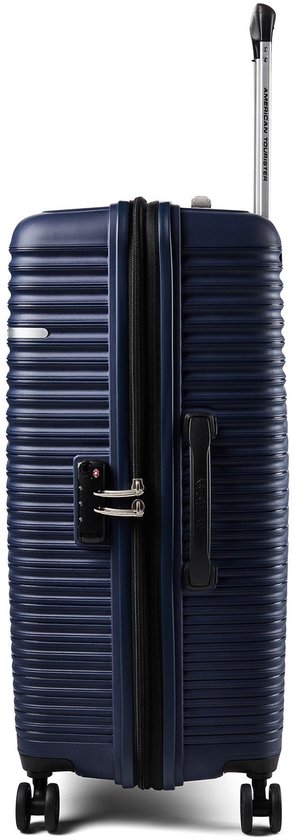 American Tourister Liftoff 4-Rad-Trolley 67 cm mit Erweiterungsfalte – Hartschalenkoffer – TSA-Schloss – Mitternachtsblau
