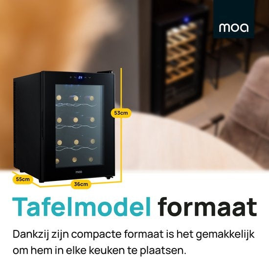 MOA Weinkühlschrank - Weinkühler - Weinkühler - 12 Flaschen - WC40