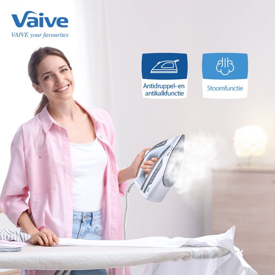 VAIVE SteamMaster 2600 Iron - Dampfbügeleisen - Dampfbügeleisen - 2600W - 350 ML - Sprüh- und Dampfstoßfunktion