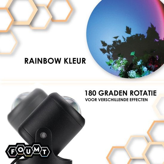 Foumt Sunset Lampe Rainbow S2 - Projektor - Sunset Projektorlampe - Sunset Lampe - Schwarz