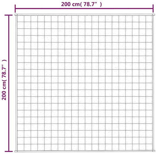 vidaXL – Gewichtsdecke – 200 x 200 cm – 13 kg – Stoff – grau