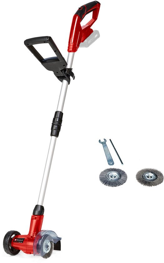 Einhell Akku-Fugenreiniger GE-CC 18 Li Solo – Power X-Change – 18 V/Li-Ion – 1200 U/min – Bürstendurchmesser: 10 cm – inkl. Stahl- und Nylonbürste – ohne Akku und Ladegerät