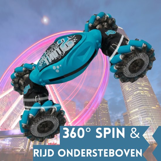 Ferngesteuertes Auto, Stunt-Edition – RC-Auto – Mit Handfernbedienung – Funkgesteuert – Für Jungen und Mädchen – Rennwagen mit 360-Grad-Drehung – Mit zusätzlichem Akku
