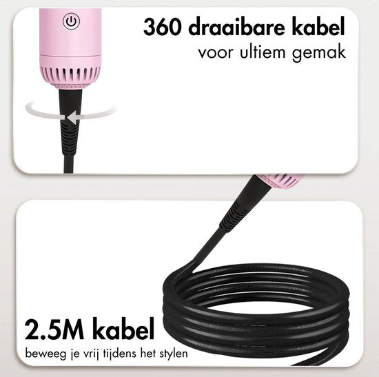 Sansbeauté® 2 in 1 Airflow Glätteisen - Lockenstab - Glätteisen - Haarglätter - Schnelles Aufwärmen - 140℃ bis 220℃ - Glätten & Locken - ION-Technologie