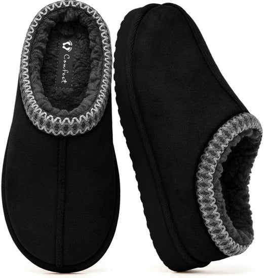 Hausschuhe für Damen – Pantoffeln – Größe 38/39 – Schwarz – Rutschfest – Comfeet