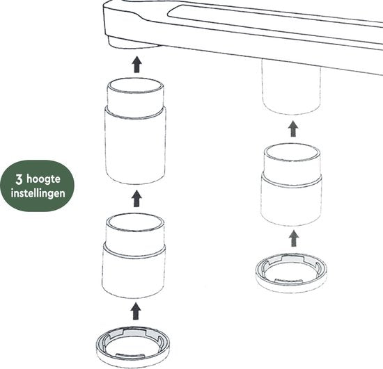 BRASQ Monitorständer Schwarz MS100 - Monitorständer für Laptop oder Display - Höhenverstellbar 38x24x11,2 cm