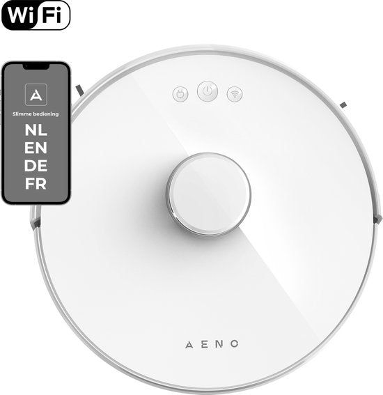 AENO Staubsaugerroboter - Wischfunktion - Smart app DE - 2,5KPa - Weiß