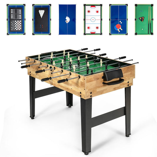 Coast Multifunktionaler Spieltisch – 10-in-1-Spiele – Stapelbares Design – Holz – 105,5 x 61 x 80 cm