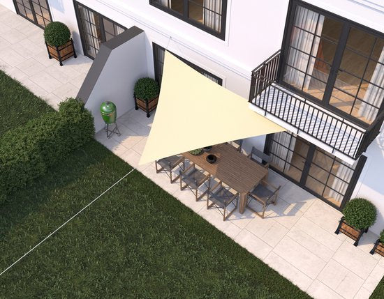 Sonnenschutztuch - Transluzent - Dreieck - Gleiche Seiten - 4x4x4 m - Sonnenschutztuch - Sand