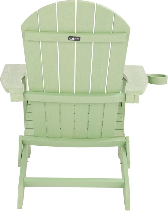 AXI Claire Adirondack-Stuhl Pastellgrün – Loungesessel aus Kunststoff mit Armlehnen – Zusammenklappbar – Hohe Rückenlehne – Gartenstuhl – 84,5 x 77 x 95,5 cm – Langlebig und witterungsbeständig