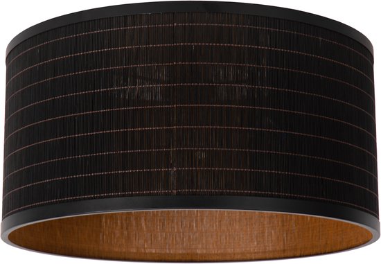 Lucide TAGALOG – Deckenleuchte – Ø 40 cm – 1xE27 – Schwarz – Japandi