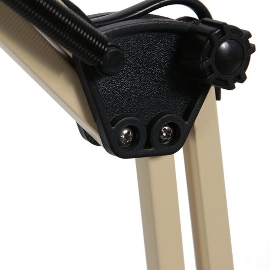 Tischlampe Study 3456CR – Cremefarbene, verstellbare Schreibtischlampe aus Metall von Mexlite für den Innenbereich