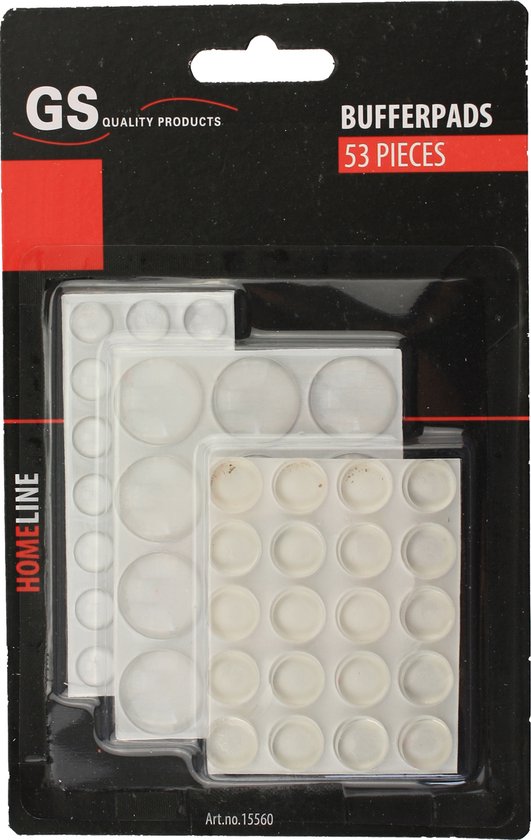 GS Pufferkissen 53 Stück - transparente Kissen Ø5 / Ø10 / Ø20mm - selbstklebend