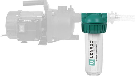 VONROC Vorfilter für Pumpen und Hydronikpumpen - 25cm - Max. 4300l/h - Universal Vorfilter