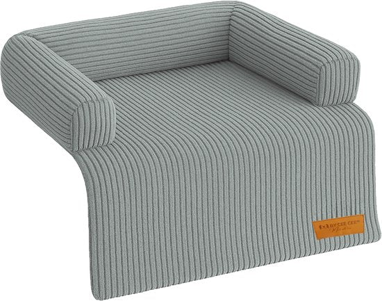 By Cee Cee Original Hundedeckenbank - Hundedeckenbank - Hundekorb - Premium - komplett mit Reißverschluss - Rippenstoff - Dunkelgrau - 75x90 - Größe S
