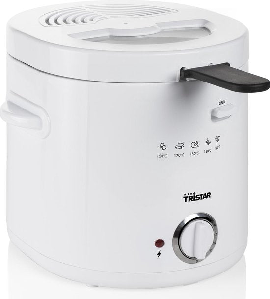 Tristar Fritteuse 1,5 Liter – FR-6941 – Fritteuse 1000 W – Antihaftbeschichtung – Weiß