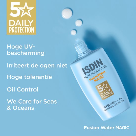ISDIN – Fotoprotector Fusion Water Magic SPF50+ – 50 ml – Sonnenschutz für das Gesicht