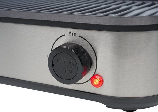 Princess Table Chef Purify – 103215 – Tischgrill – 35 x 21 cm – Tischgrill und Barbecue mit Luftfiltersystem – Integrierte Absaugung – Bis zu 260 Grad – PFAS-frei – 1800 W