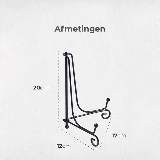 Tellerständer - Schwarz - Teller bis zu 27cm hoch - Elegantes Design - Tellerständer - Tellerständer - Tellerhalter - Für Zierteller - Telleraufhänger