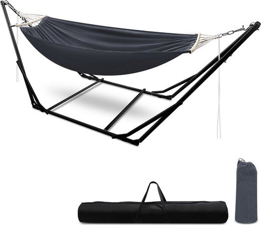 Hängematte mit Gestell dunkelgrau bis 150kg Hängematten Outdoor Bar Hängematte Hängesessel