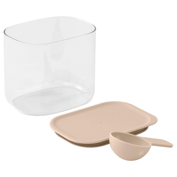 Brabantia Vorratsbehälter mit Messlöffel – 1,3 Liter – 12,3 x 15,4 x 10,6 cm