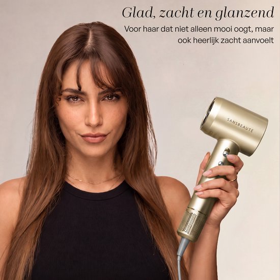 Sansbeauté® Haartrockner mit Diffusor – Locken – 110.000 U/min - Ionen-Haartrockner mit Bürste – 3 Stufen – 3 Aufsätze – Reisehaartrockner – Sèche Cheveux – Locken-Haartrockner-Set – Haartrockner mit Diffusor – Hair Blow Dryer – Friseur-Haartrockner – 200