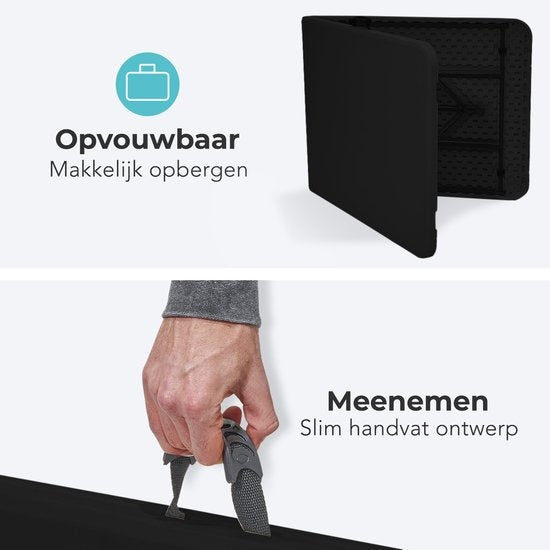 LifeGoods Zusammenklappbarer Tisch - 70x180cm - Verstellbarer und stabiler Klapptisch - Wetterfest - Outdoor-Klapptisch - Schwarz