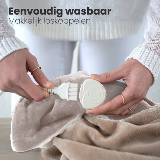 Auronic Electric Heat Blanket - Überdecke - 2 Personen - 3 Wärmestufen - Mit Timer - 200 x 180 cm - Taupe