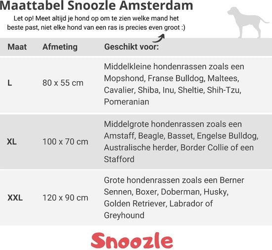 Snoozle Orthopädischer Hundekorb - Weiches und luxuriöses Hundekissen - Hundebett - Waschbar - Hundekörbe - 120 x 90 cm - Stormy Grey