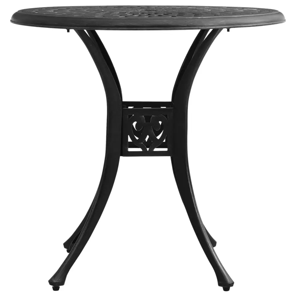 Yaheetech Bistrotisch Ø 78 cm – Aluminiumguss – Sonnenschirmloch – Bronze