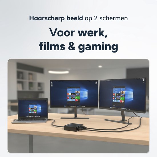 Skoov HDMI Splitter 1 in 2 out - 4K HDMI Splitter Adapter - Kabel - 2 Ports - Bildvervielfältigung - Universal - Game - TV - PC - Extender