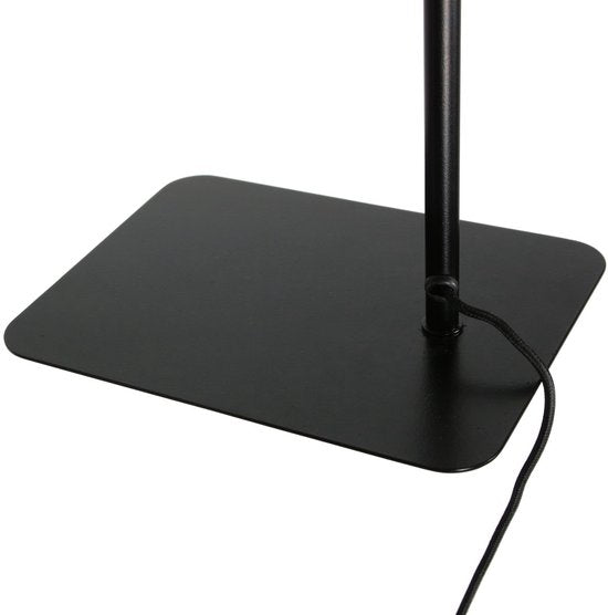 Stehlampe Lumo 4607BR – moderne schwarze Leselampe mit bronzefarbenen Akzenten, höhenverstellbar und dimmbar, Mexlite