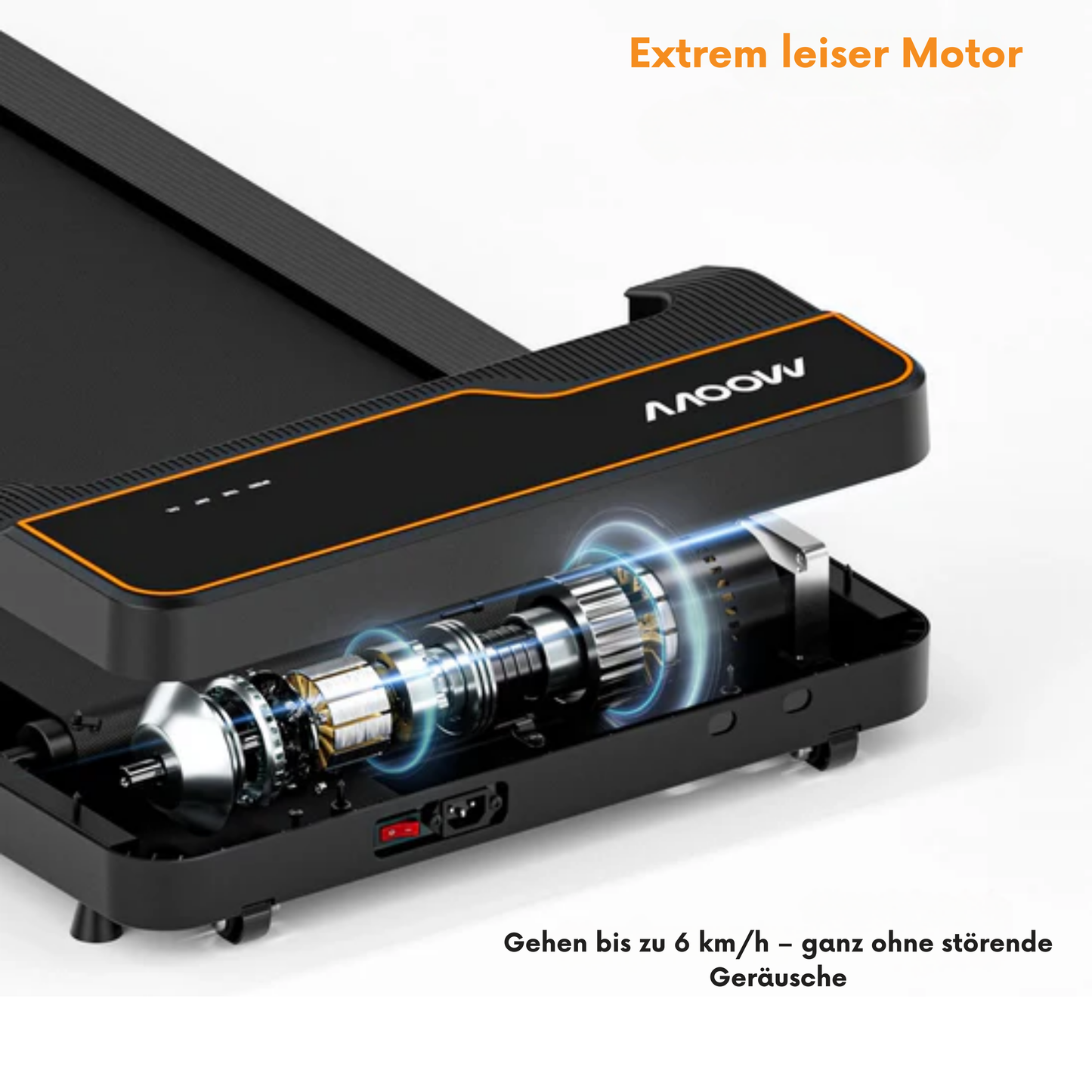 Moovv SmartStep Pro v2 Incline - Laufband mit Neigungsfunktion - 1-12km/h - Klappbar - 124 x 64 x 13 cm - Schwarz