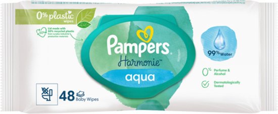 Pampers – Harmonie Aqua – Feuchttücher – 48 Tücher – 1 x 48