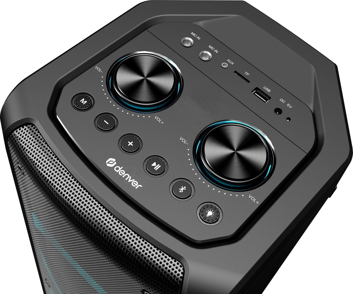 Denver - BPS352 - Lautsprecher Party - Disco Lights - Bluetooth - Schwarz