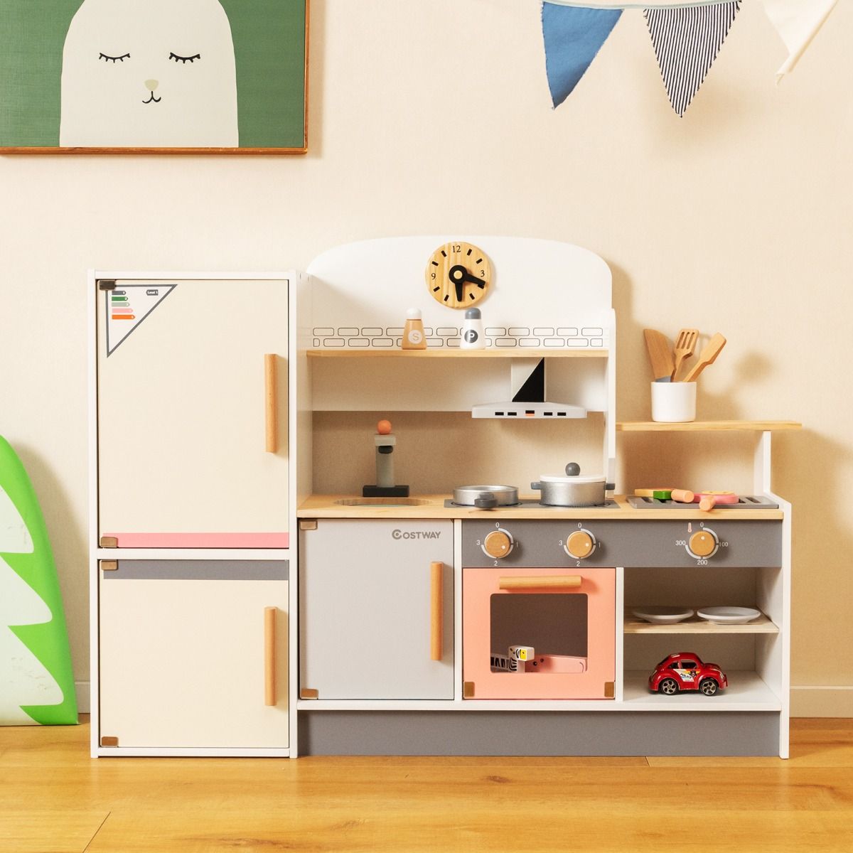 Coast Spielküche für Kinder - Inkl. Zubehör - 90 x 24 x 65 cm