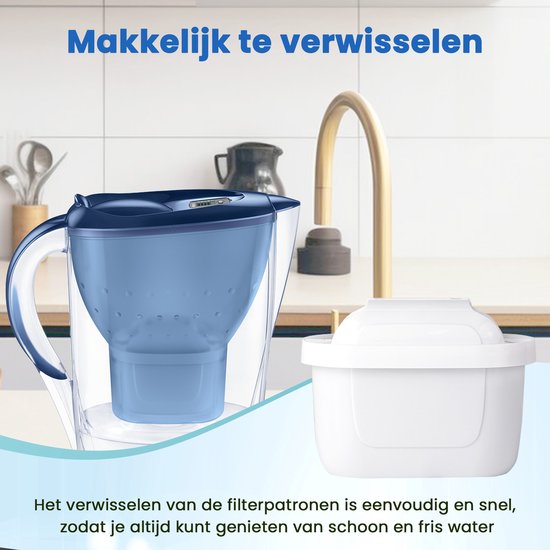 Saaf Filterpatronen passend für Brita - 6 Stück - Wasserfilter - Filter für u.a. Maxtra - Weiß