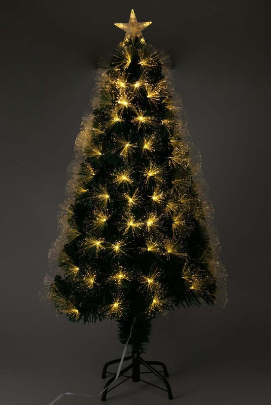 Weihnachtsdekoration Glasfaser-Weihnachtsbaum - Sterne led Lichter und Spike - 60 cm - 8 Funktionen