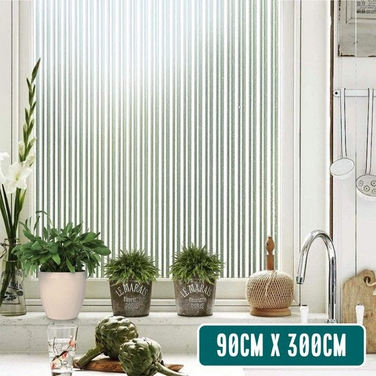 Homewell Raamfolie HR++ 90x300 - Isolerend & Zonwerend - Anti inkijk - Statisch - Lamellen