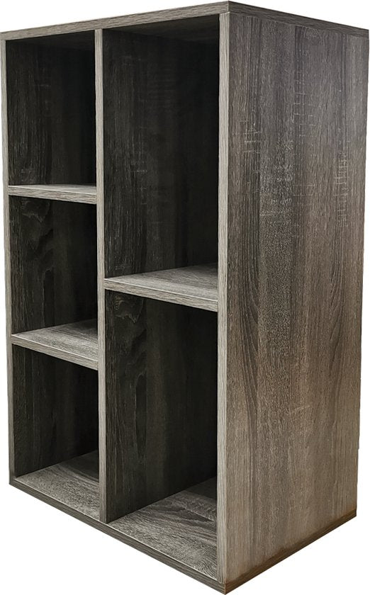 Aufbewahrungsschrank für LP-Schallplatten, CDs und DVDs – Bücherregal – Regál mit offenen Fächern – Wandschrank