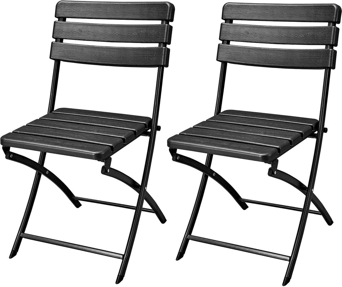 ERRO Klappstuhl - Bistrostuhl - Holzoptik - 2 Stück