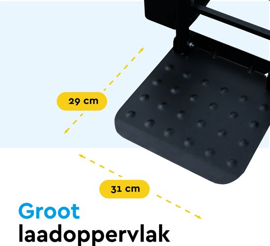 BRASQ Treppenwagen - Stahl - 120KG Kapazität - Transportwagen - Transporthilfe - Zusammenklappbar - Treppenwagen