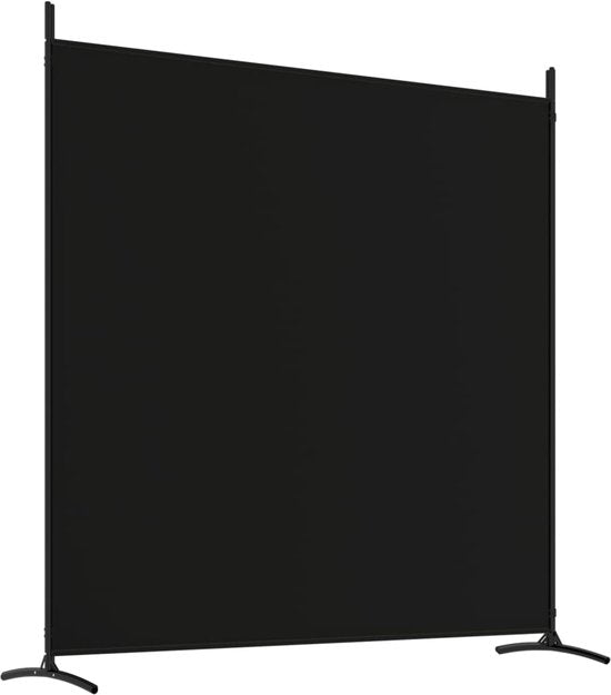 vidaXL – Raumteiler – mit – 4 – Paneelen – 698 x 180 – cm – Stoff – schwarz