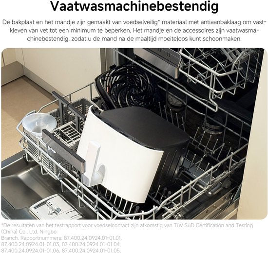 Xiaomi Heißluftfritteuse XL 6,5 l – 220 °C – Für 500 g Pommes – Schwarz