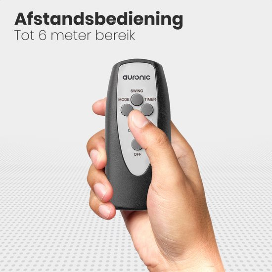 Auronic Stativventilator - Standventilator mit Fernbedienung - Timer - 50W - 53dB - Schwarz